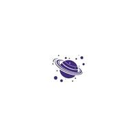 AI generated Galaxy Logo with creative modern concept logo.Planet orbits in round icon concept from space exploration, astrology. Vector. vector