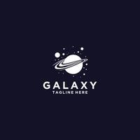 AI generated Galaxy Logo with creative modern concept logo.Planet orbits in round icon concept from space exploration, astrology. Vector. vector