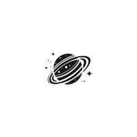 AI generated Galaxy Logo with creative modern concept logo.Planet orbits in round icon concept from space exploration, astrology. Vector. vector