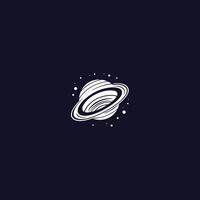 ai generado galaxia logo con creativo moderno concepto logo.planeta órbitas en redondo icono concepto desde espacio exploración, astrología. vector. vector