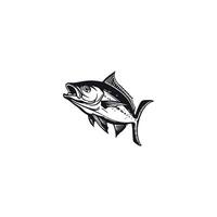ai generado amarillo aleta atún logo moderno Fresco atún pescado vector para comida mercado y restaurante