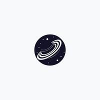 AI generated Galaxy Logo with creative modern concept logo.Planet orbits in round icon concept from space exploration, astrology. Vector. vector