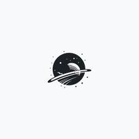 AI generated Galaxy Logo with creative modern concept logo.Planet orbits in round icon concept from space exploration, astrology. Vector. vector