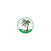 AI generated Palm tree silhouette icon.simple flat vector illustration white background