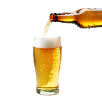 ai generiert Gießen Bier auf transparent Hintergrund png