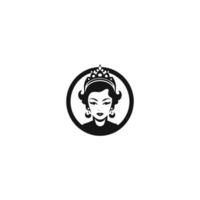 AI generated Queen logo for women with creative crown concept Vector