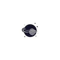 AI generated Galaxy Logo with creative modern concept logo.Planet orbits in round icon concept from space exploration, astrology. Vector. vector