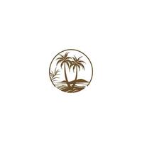 AI generated Palm tree silhouette icon.simple flat vector illustration white background