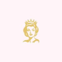 AI generated Queen logo for women with creative crown concept Vector