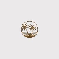 AI generated Palm tree silhouette icon.simple flat vector illustration white background