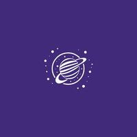 AI generated Galaxy Logo with creative modern concept logo.Planet orbits in round icon concept from space exploration, astrology. Vector. vector