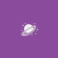 AI generated Galaxy Logo with creative modern concept logo.Planet orbits in round icon concept from space exploration, astrology. Vector. vector