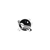 AI generated Galaxy Logo with creative modern concept logo.Planet orbits in round icon concept from space exploration, astrology. Vector. vector