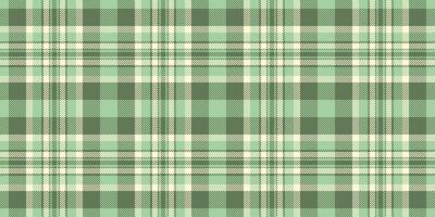 Tradition seamless textile texture, fold background fabric tartan. Softness check pattern vector plaid in green and light colors.