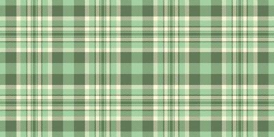 Tradition seamless textile texture, fold background fabric tartan. Softness check pattern vector plaid in green and light colors.