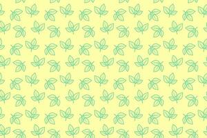 Hand drawn floral pattern vector design. Simple ornament with plant and leaf.