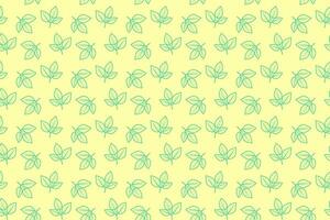 Hand drawn floral pattern vector design. Simple ornament with plant and leaf.