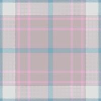 Plaid check pattern in pink. Seamless fabric texture. Tartan textile print. vector