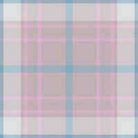 Plaid check pattern in pink. Seamless fabric texture. Tartan textile print. vector