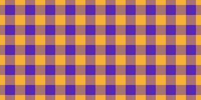 Spring background plaid tartan, single textile pattern fabric. Wear check texture vector seamless in amber and indigo colors.