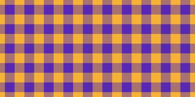 Spring background plaid tartan, single textile pattern fabric. Wear check texture vector seamless in amber and indigo colors.