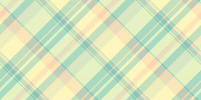 Baby fabric check pattern, glamour texture vector background. Valentine plaid seamless textile tartan in light and teal colors.