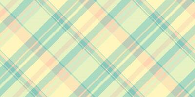 Baby fabric check pattern, glamour texture vector background. Valentine plaid seamless textile tartan in light and teal colors.