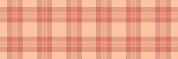 70s texture seamless vector, british tartan background check. Harvest textile plaid fabric pattern in red and orange colors. vector