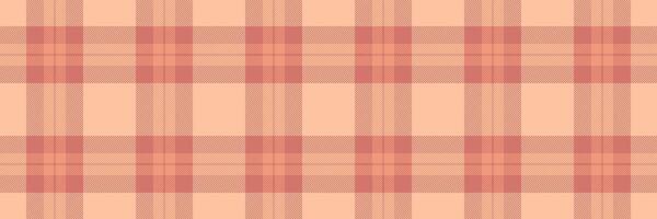 70s texture seamless vector, british tartan background check. Harvest textile plaid fabric pattern in red and orange colors. vector