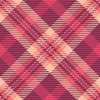 Marketing tartan plaid vector, net check textile seamless. Lovely pattern texture background fabric in pink and red colors. vector