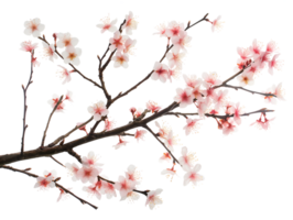 AI generated Sakura branch on transparent background png