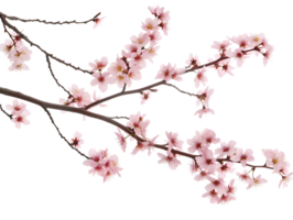 AI generated Sakura branch on transparent background png