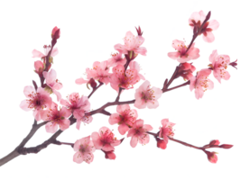 AI generated Sakura branch on transparent background png