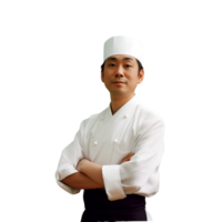 AI generated Japanese Chef on transparent background png