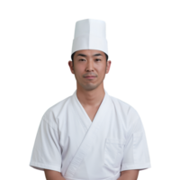 AI generated Japanese Chef on transparent background png