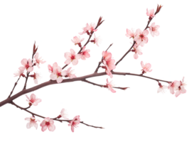 AI generated Sakura branch on transparent background png