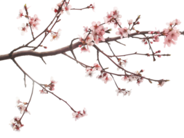 AI generated Sakura branch on transparent background png