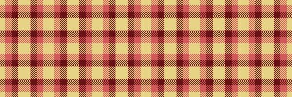 Nostalgia textile fabric check, fashioned pattern texture plaid. Net vector background seamless tartan in yellow and indian red colors.