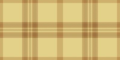 Aged textile fabric vector, dimensional background pattern plaid. Oriental texture tartan seamless check in yellow and amber colors. vector