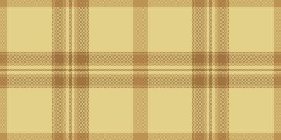 Aged textile fabric vector, dimensional background pattern plaid. Oriental texture tartan seamless check in yellow and amber colors. vector