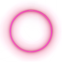 AI generated Neon ring on transparent background png