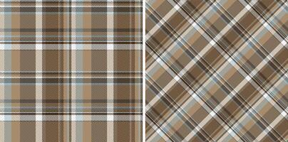 Texture seamless textile of fabric plaid vector with a pattern tartan background check. Set in fashionable colors. Trendy fashion essentials.