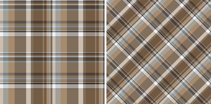 Texture seamless textile of fabric plaid vector with a pattern tartan background check. Set in fashionable colors. Trendy fashion essentials.