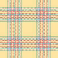 Fabric texture pattern of check plaid background with a vector seamless textile tartan.