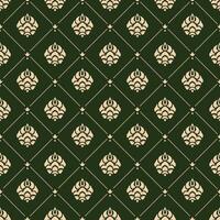 Seamless Thai Pattern ornament. Modern geometric pattern with repeating golden elements vector