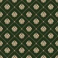 Seamless Thai Pattern ornament. Modern geometric pattern with repeating golden elements vector