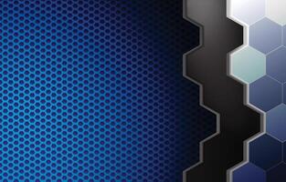 Abstract blue hexagon background. Futuristic technology style vector