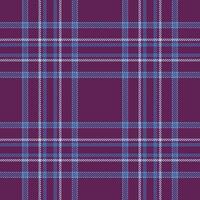 Plaid seamless pattern. Check fabric texture. Vector textile print.