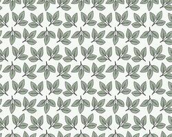 Hand drawn floral pattern vector design. Simple ornament with plant and leaf.