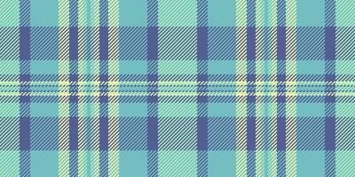 Custom tartan plaid fabric, hat vector textile pattern. Difficult check seamless background texture in cyan and blue colors.